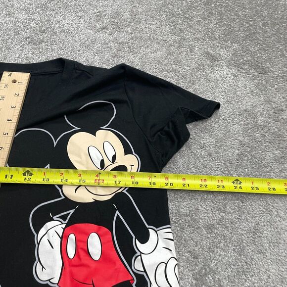 Disney Mickey Mouse Graphic T-Shirt Kids Girls XXL Black Crew Neck Casual Tee - Picture 9 of 10
